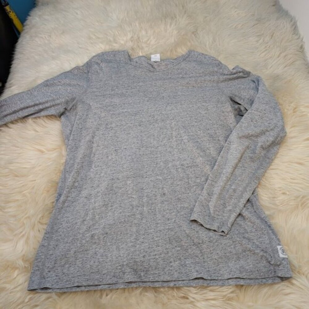 Reigning Champ Heathered Grey Long Sleeve T Shirt Men Size XL